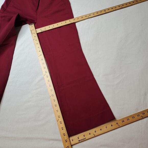 J. Crew Womens Size 2 NWT Kelsey Flare Pant Burgundy BG357 - Picture 3 of 9
